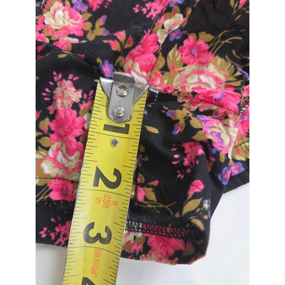 PINK by Victoria's Secret Multicolor Floral Cotton Romper Strapless Size Large - Picture 7 of 11